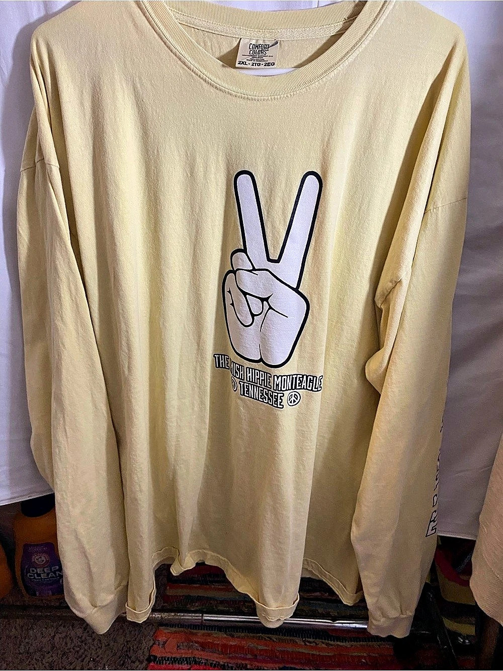 Comfort Colors Long Sleeve Graphic Tee Yellow 2XL